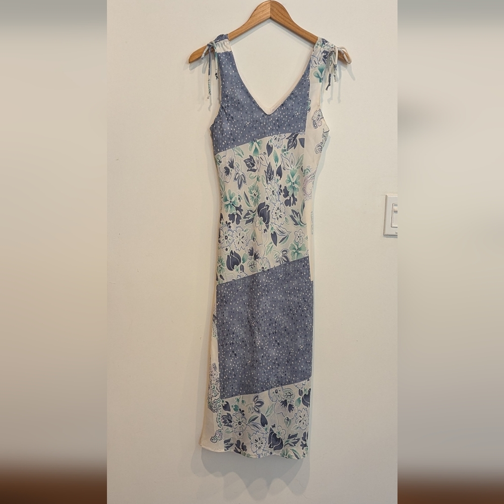 Jonathan Martin Blue Polka Dot Dress